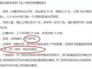 方寸之间的激情与智慧，五人制足球规则入门指南