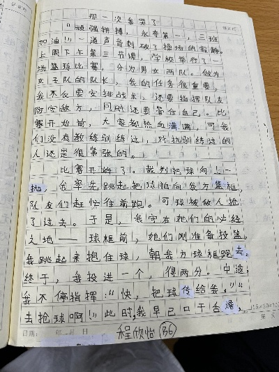 篮球比赛作文20字怎么写 篮球比赛作文20字怎么写