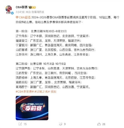 2026至2027赛季CBA赛程前瞻，新格局下的激战序曲